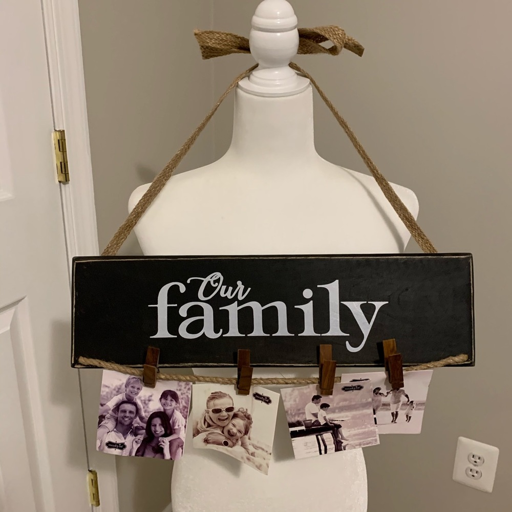 Mud pie “Our Family Photo Holder”